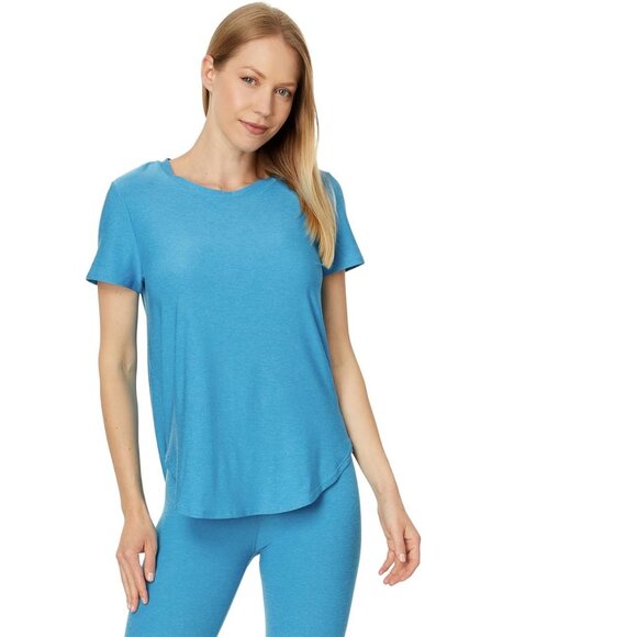 Beyond Yoga Tops - ❌ SOLD - BEYOND YOGA Featherweight On The Down Low Tee Cali Blue (M)